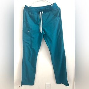 figs Petite Kade Cargo Scrub Pants Teal Blue XST Nurse Doctor Health Care